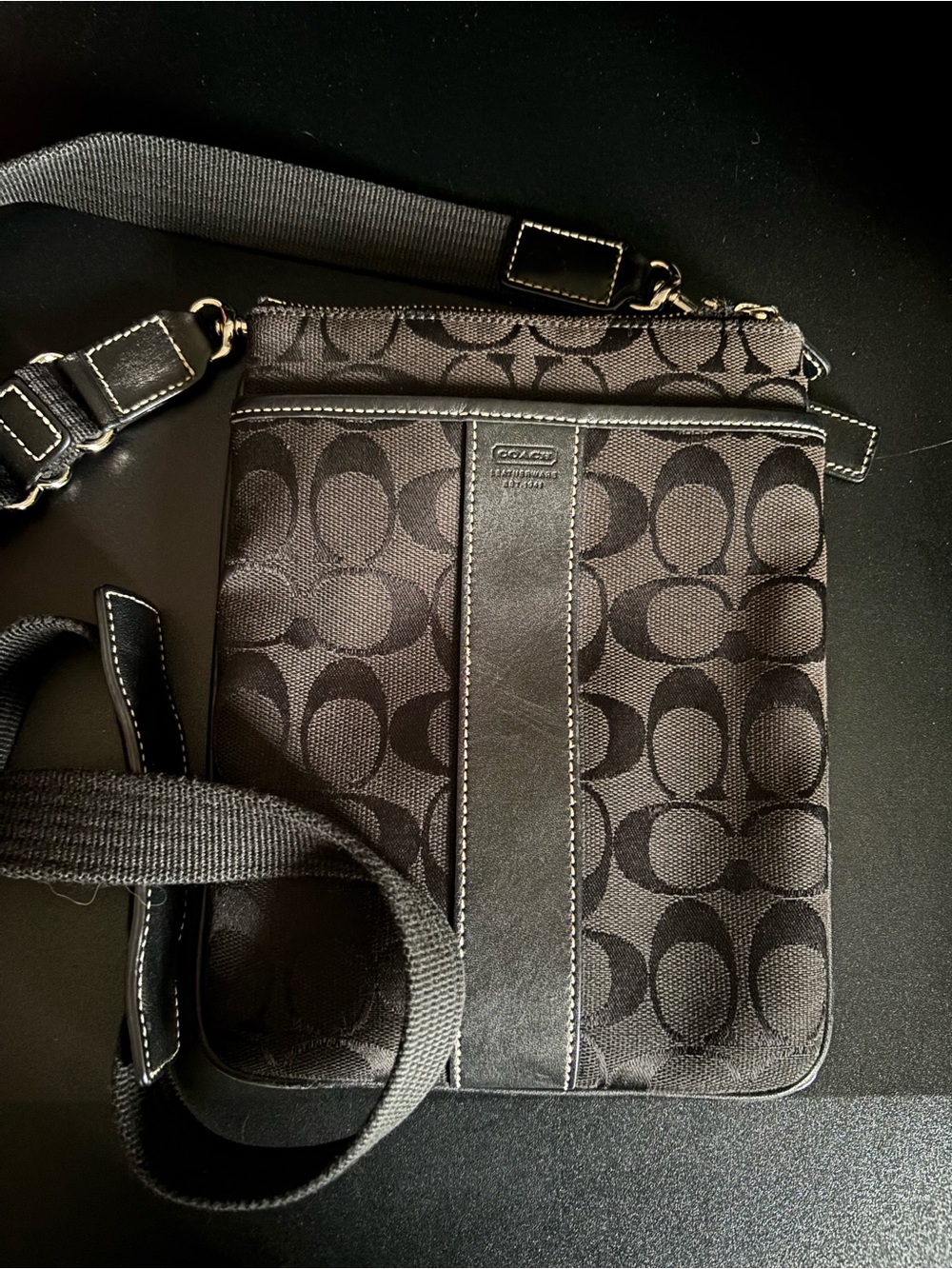 Coach Black Signature Crossbody Bag